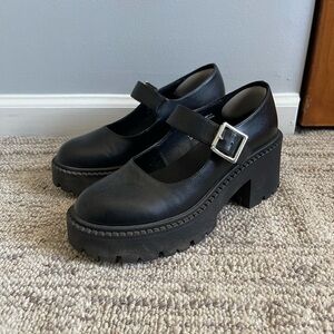 Black Chunky Mary Jane Shoes Madden Girl